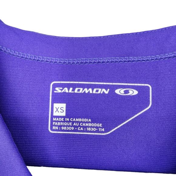 Salomon Womens Purple Long Sleeve Pullover Asymmetric Base Layer Size XS - Picture 2 of 4